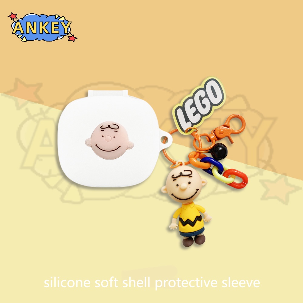 For Samsung Galaxy Buds FE / Buds 2 Pro / Buds Live Case Dog Lovely Earphone Silicone Earbuds Soft Protective Headphone Cover Headset Skin with Pendant