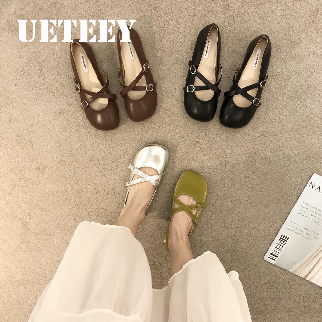 UETEEY giày búp bê giày lolita nữ giày mary jane Thoải Mái Xinh Xắn  Màu sắc đa dạng Đế linh hoạt Độ bền cao Hợp thời FLF23A0NZE 42Z231019