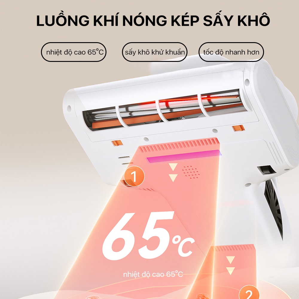 Máy hút bụi giường nệm diệt khuẩn UV UWANT M300 - chức năng tạo hương ,hộc bụi kép tháo rời, màn hình LED lớn - Befoyo