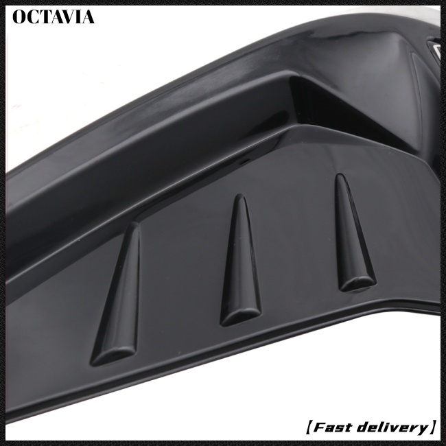 Bộ 2 Miếng Dán Cao Su Đen Hình Cá Mập Trang Trí Lỗ Thông Gió Xe Hơi