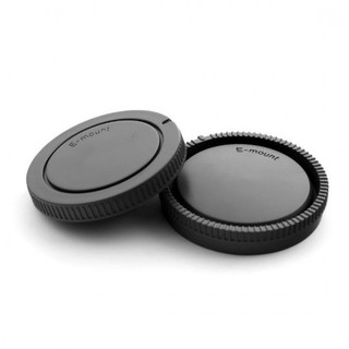 Protective Camera Accessories Camera Body Cover + Rear Lens Cap for Sony E Mount