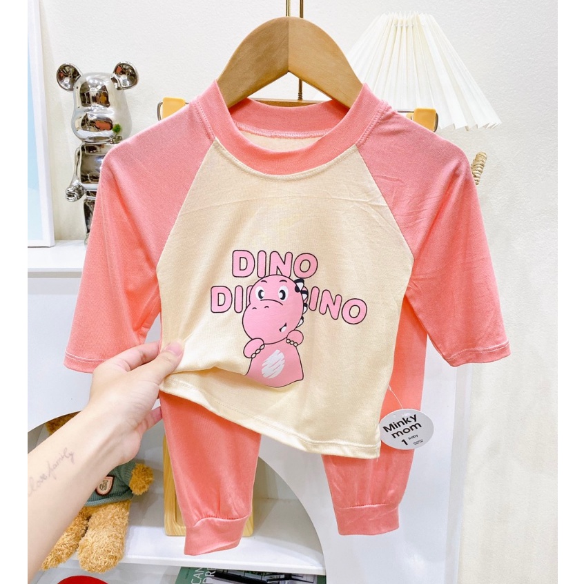 Bộ Dài Tay Thun Lạnh In Hình Con Vật Ngộ Nghĩnh Đáng Yêu Cho Bé Trai Bé Gái