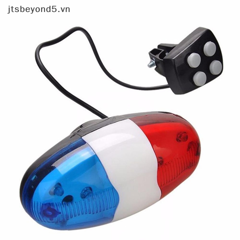 Còi Xe Đạp Cảnh Sát Có Đèn led 6 Bóng 4 Tông Cho Trẻ Em