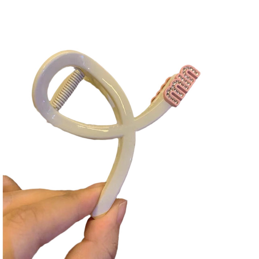 PVN61461 Kẹp Tóc Hình Cá Mập Đính Đá Chữ Thời Trang Hàn Quốc 2023