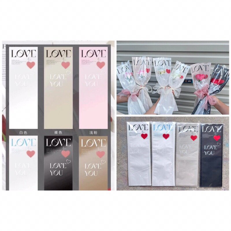 Túi hoa chữ nhật chữ LOVE