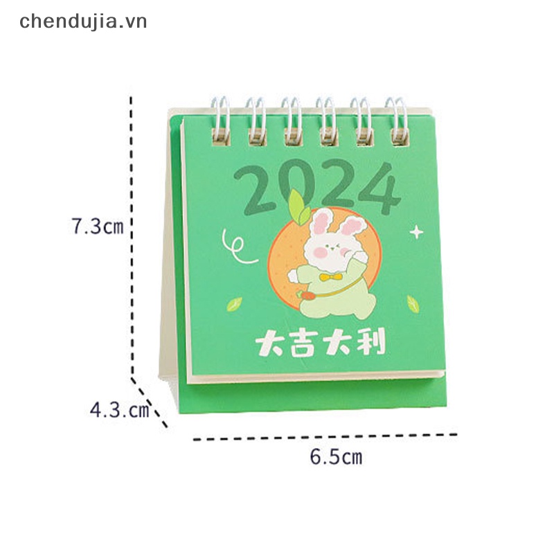 Lịch 2024 mini Để Bàn Họa Tiết Dễ Thương Bắt Mắt Sành Điệu