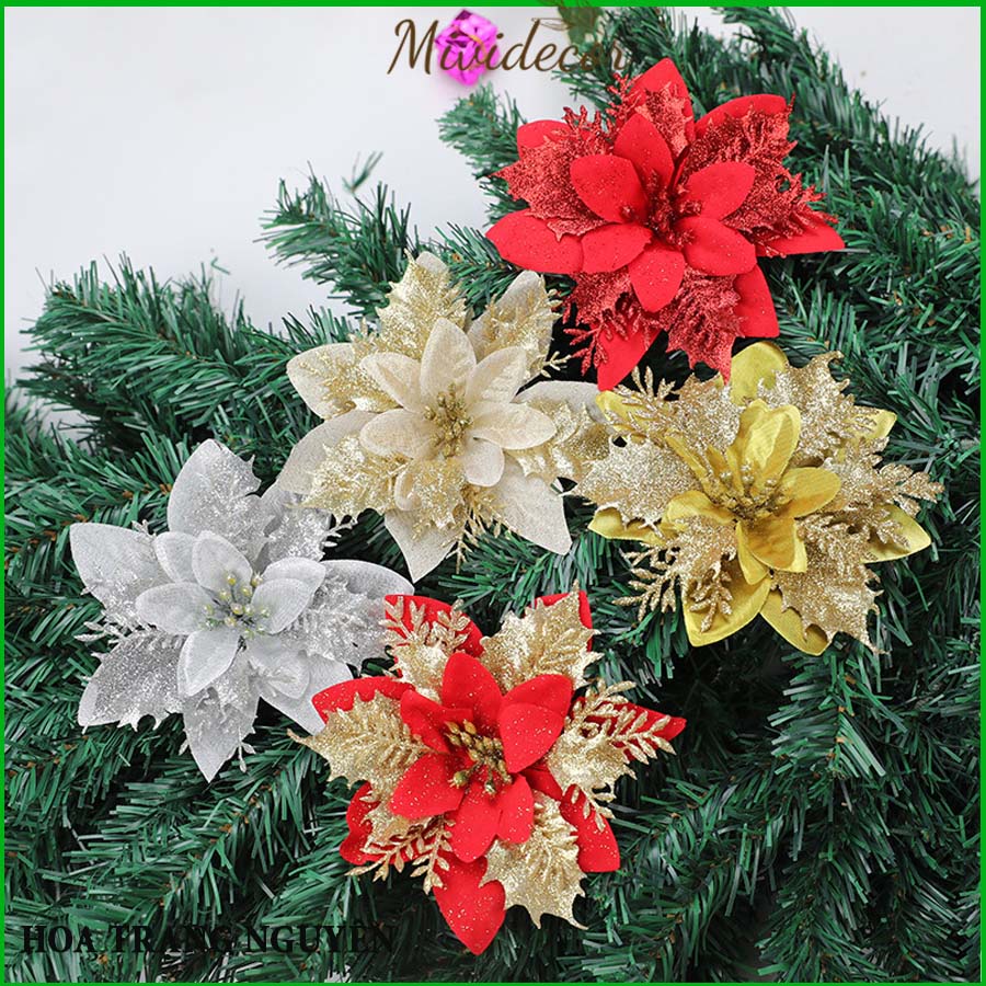 Phụ kiện trang trí cây thông Noel  Tết trang trí set oản bánh kẹo hoa trạng kép