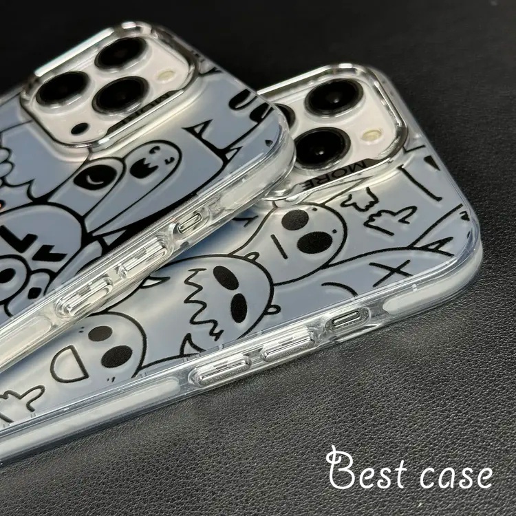 Ốp Điện Thoại Họa Tiết Ma Đáng Yêu Cho iphone 11 12 13 14 15 pro max
