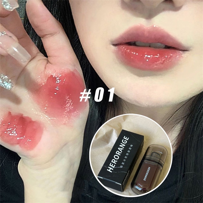 Son Bóng HERORANGE Chống Thấm Nước Lâu Trôi Dưỡng Ẩm Màu Sắc Thời Trang