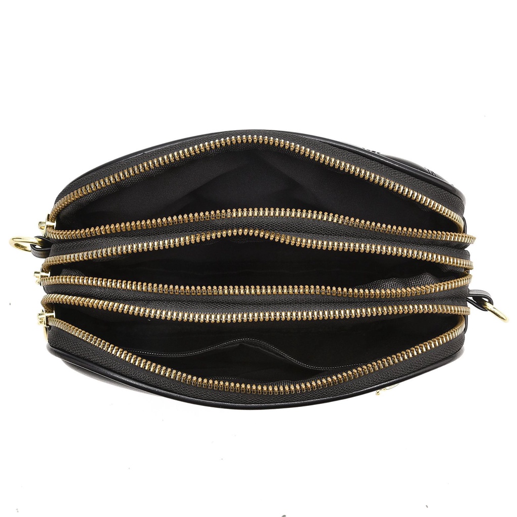 Ielgy Túi Đeo Chéo Đựng Máy Ảnh Đính Kim Cương Đen Sang Trọng