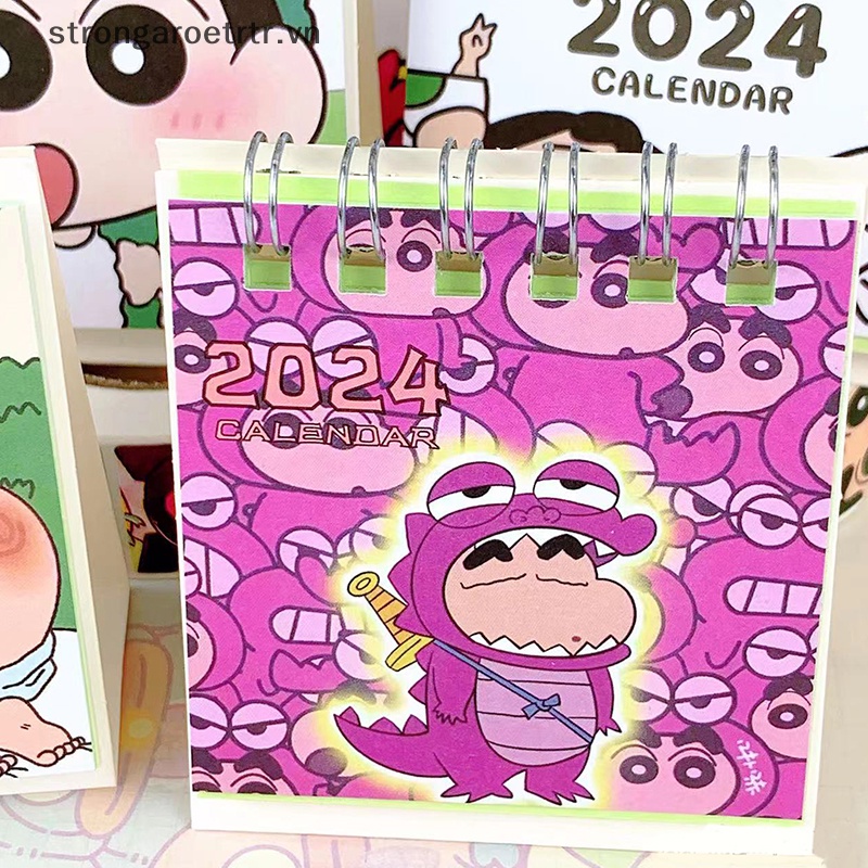 Lịch Năm 2024 mini Để Bàn Trang Trí In Hình shin-chan Dễ Thương