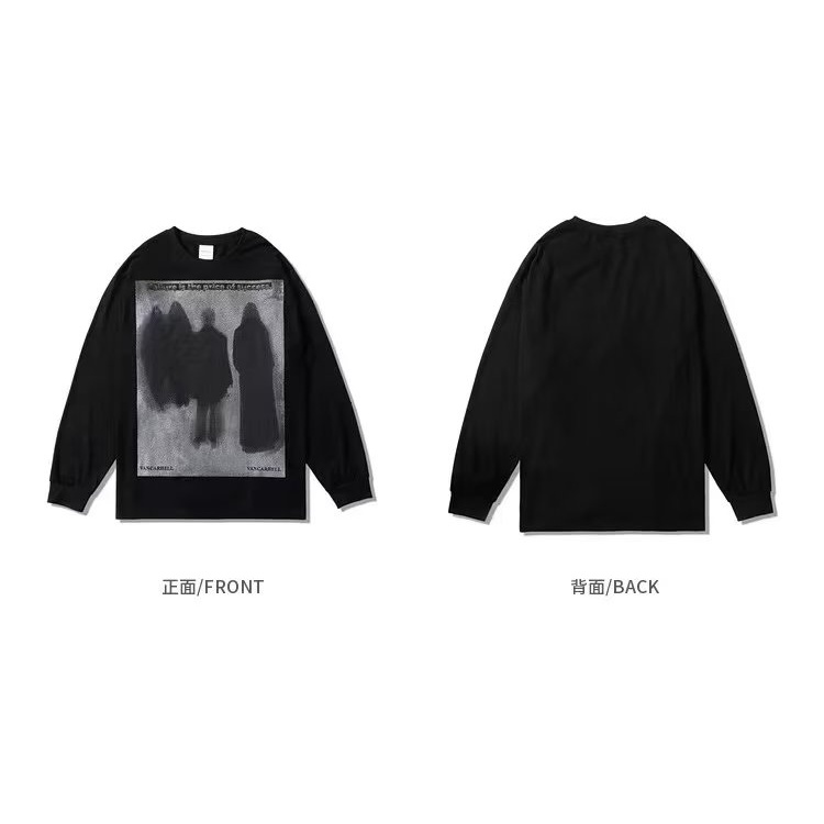 Áo Nỉ Cổ Tròn Dáng Rộng In Họa Tiết Phong Cách Hàn Quốc Thời Trang Xuân Thu Mới Cho Nam