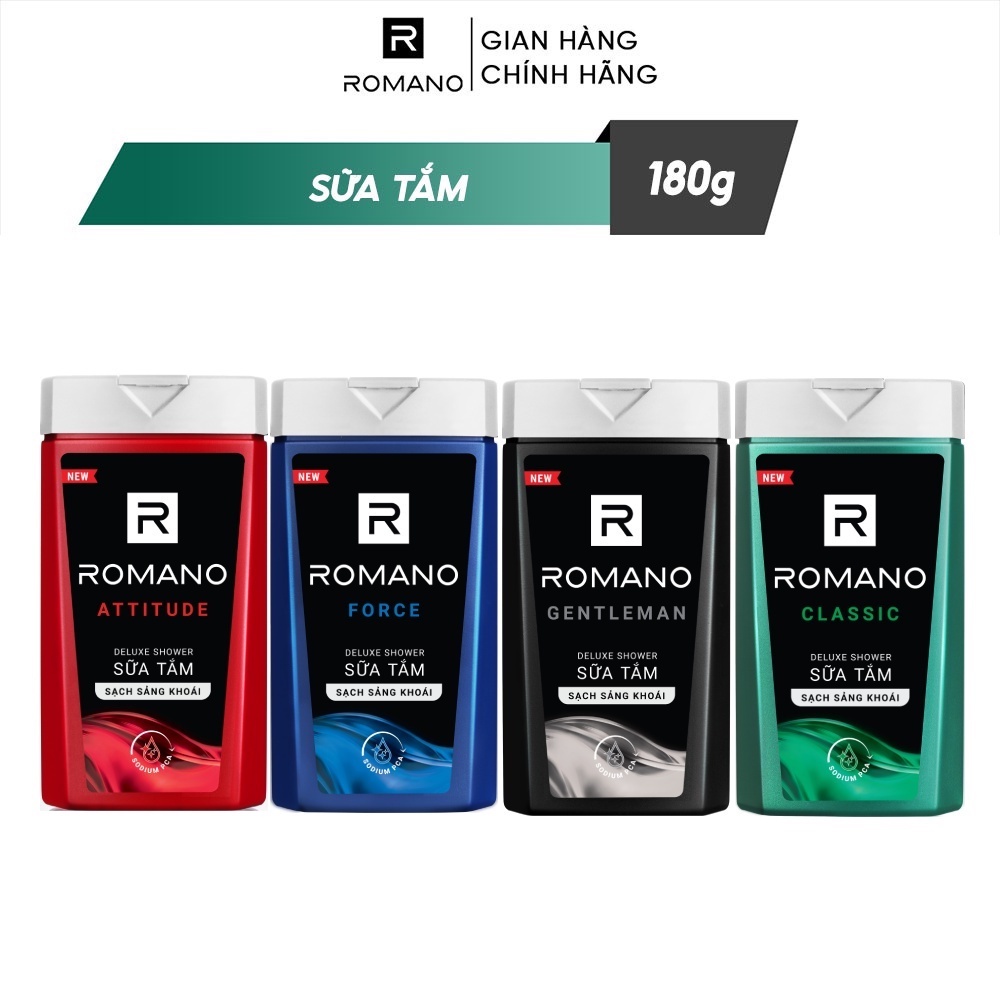 Sữa tắm Romano hương nước hoa 180g