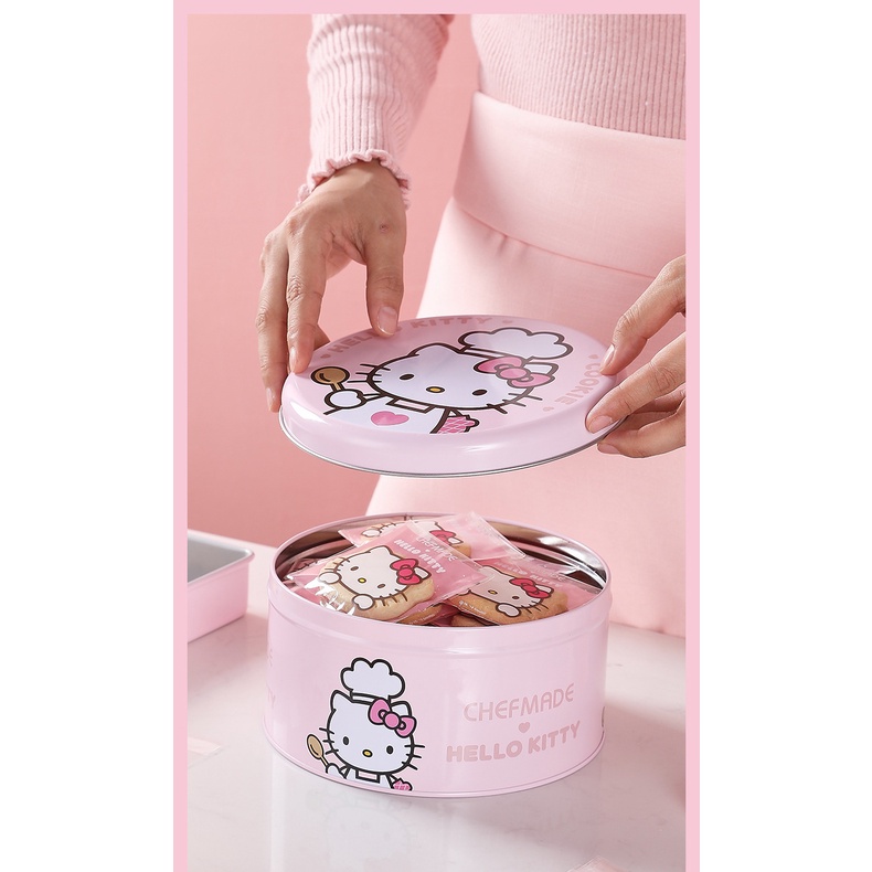 Hộp Thiếc Đựng Bánh Quy / Kẹo / Sữa / Bánh Quy Hình hello kitty kt7065