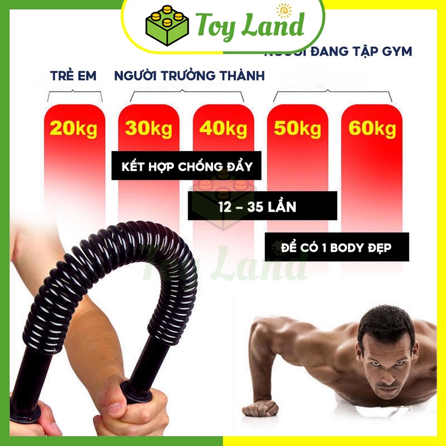 Thanh Gậy Bẻ Lò Xo Tập Cơ Tay Đồ Long Đao Thanh Đòn Bẻ Tay Vai Ngực 30kg 40kg 50kg Tập Gym