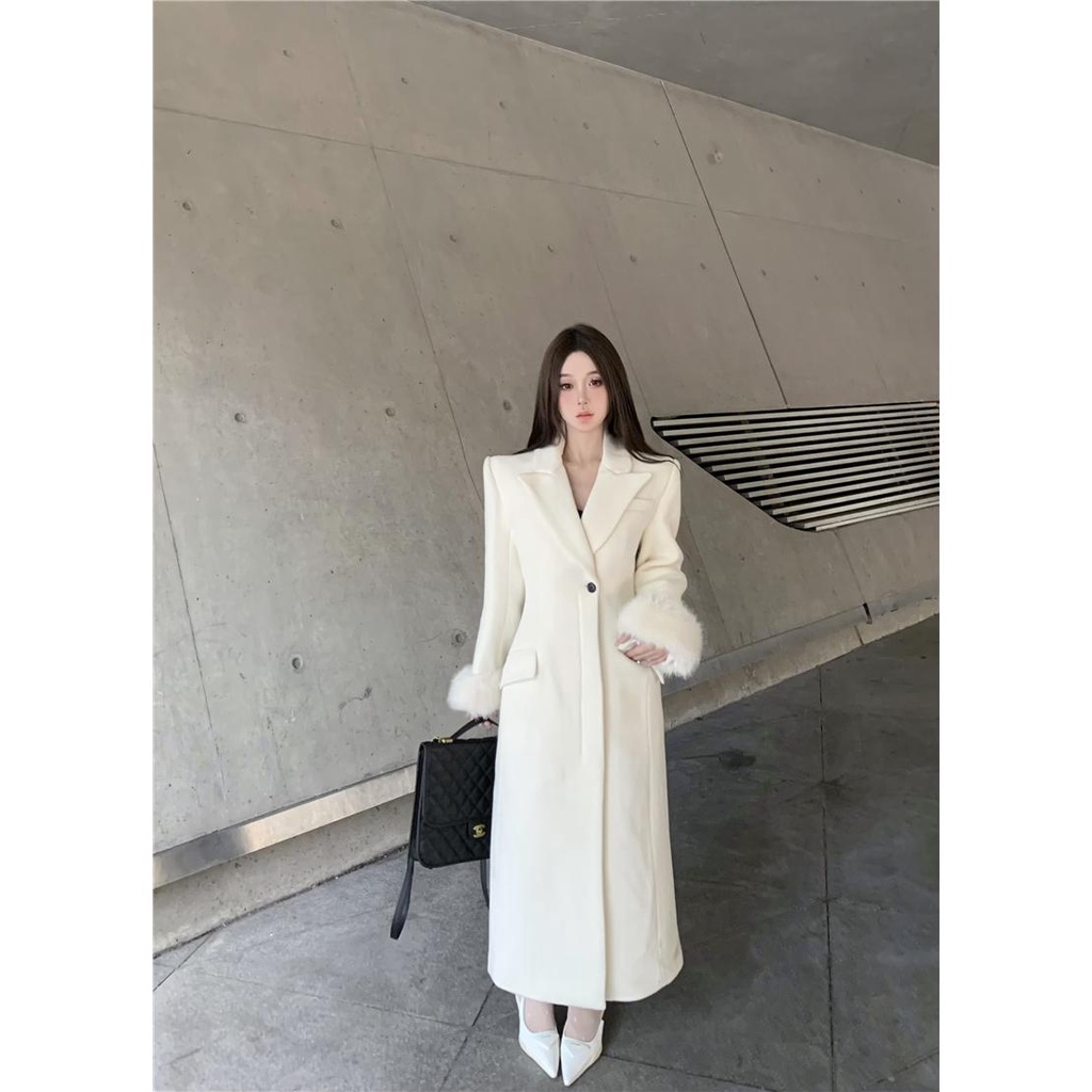 Hàng Có Sẵn Áo Khoác Len Lửng Tay Lửng Cài Một Hàng Nút Trước Phong Cách retro Mùa Thu Hàng Mới Dành Cho Bạn