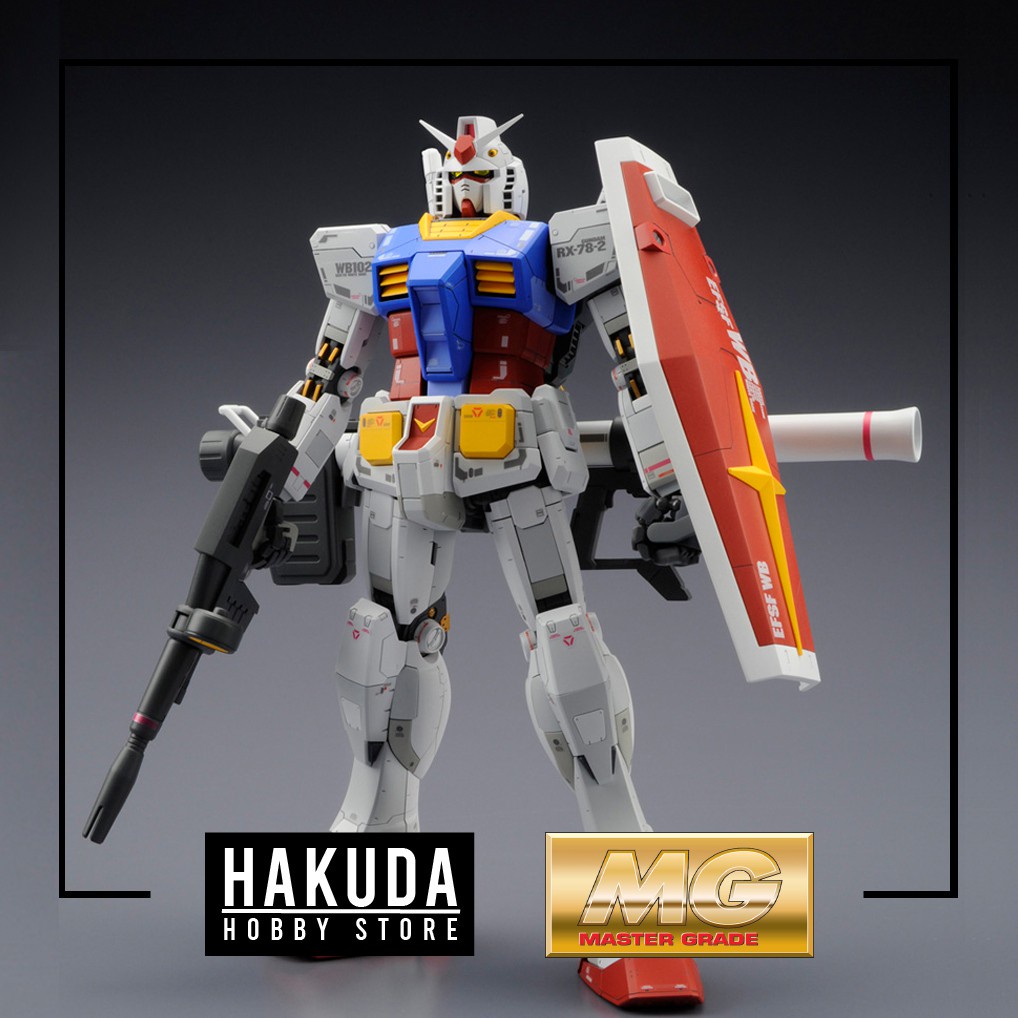 Mô hình MG 1/100 RX 78-2 RX78 2 Gundam ver 3.0 - Chính hãng Bandai Nhật BảnTặng ô tô