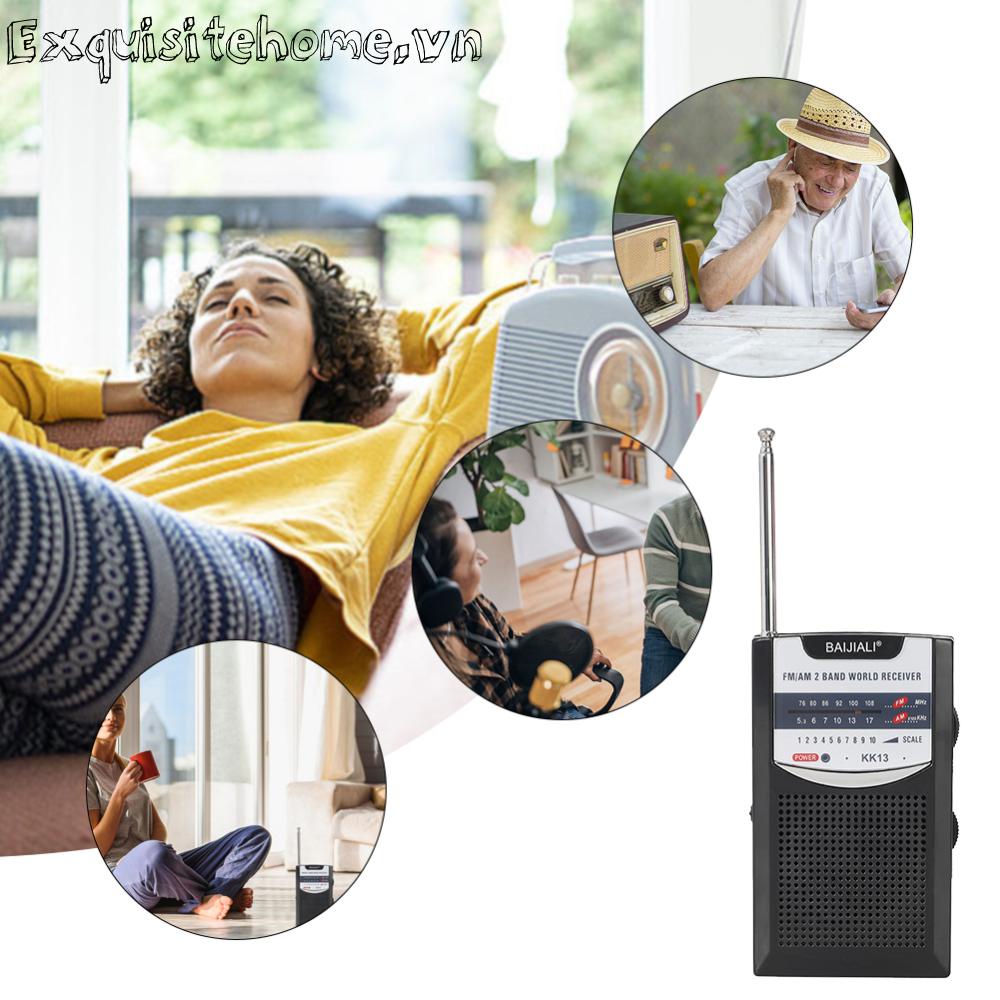 Radio Kỹ Thuật Số Băng Tần Kép mini Có Ăng Ten Thu Sóng am / fm Sử Dụng Ngoài Trời