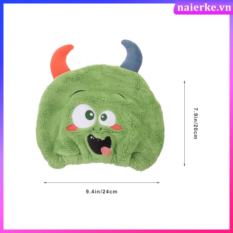 Khăn Quấn Tóc Thấm Hút Tốt Nhanh Khô Kiểu Hoạt Hình Đáng Yêu Cho Bé