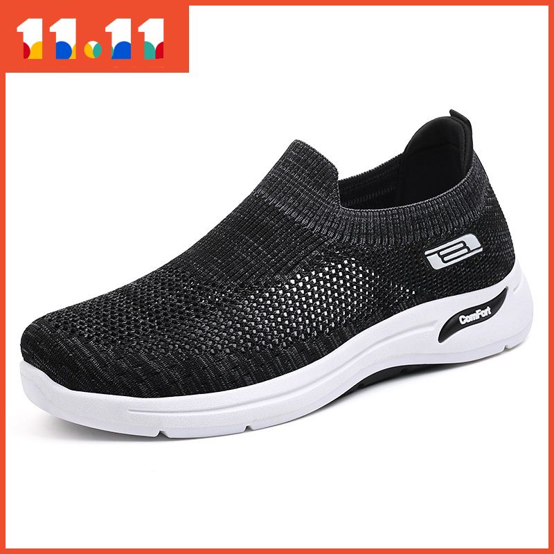 Giày Lưới Dệt Thoáng Khí Đơn Giản Phong Cách Mới Mùa Hè Cho Nam