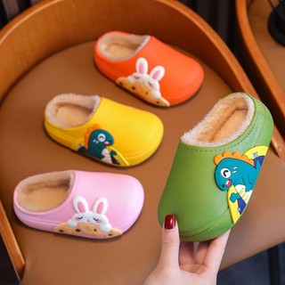 Dép Lông Cho Bé Chống Nước, DépLông Đi Trong Nhà Hoạ Tiết Thỏ Và Khủng Long DP107