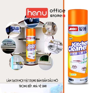 Bình xịt vệ sinh bếp bọt tuyết đa năng Kitchen Cleaner 500ml - chai xịt vệ sinh nhà bếp cao cấp chai vàng sịt là sạch