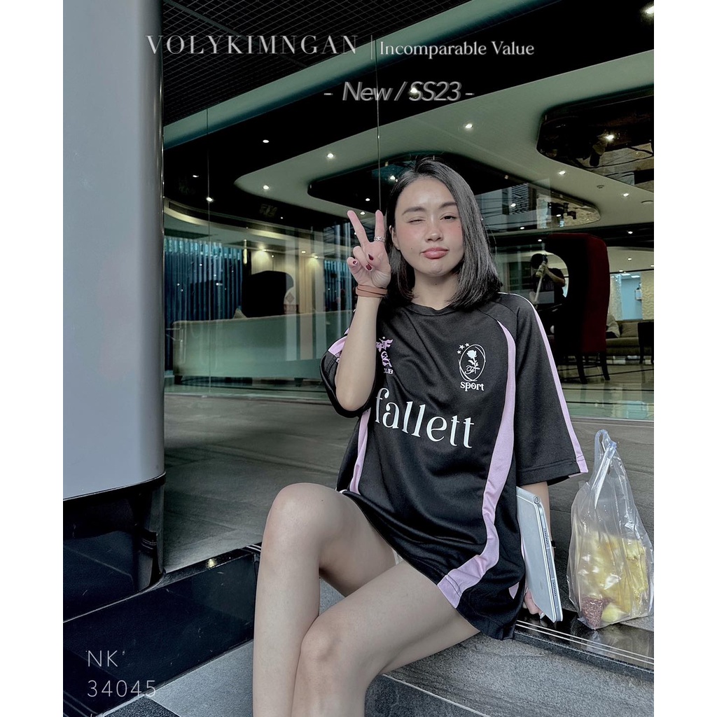 Áo scul.ptor fall.ett  viền hồng