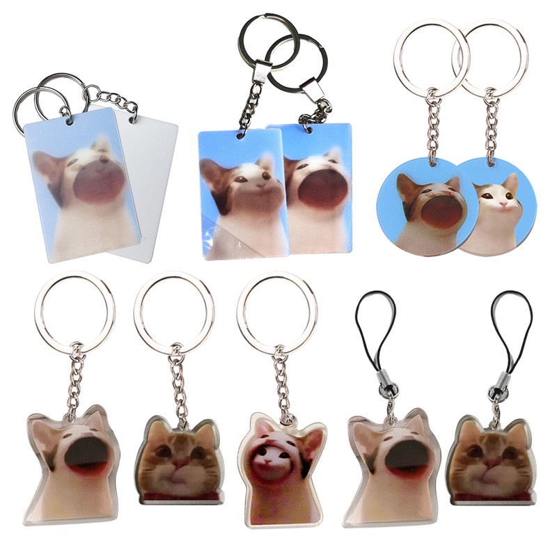 1 Móc Khóa Hình Mèo Hoạt Hình 3d Sáng Tạo