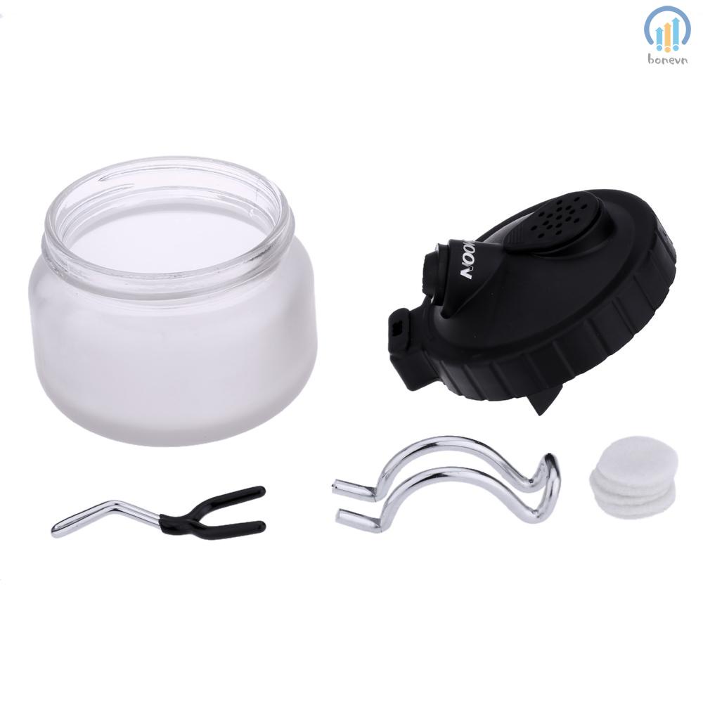 KKmoon Airbrush Cleaning Pot Glass Air Brush Holder Clean Paint Jar Bottle - Professional Manicures Tattoo Supply