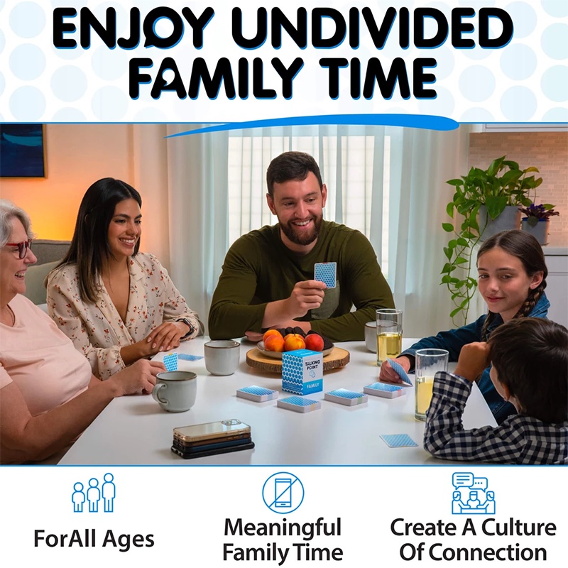 200 Family Conversation Cards - Put Down The Phones & Connect with Your Family - Get to Know Each Other Better with Meaningful Talk