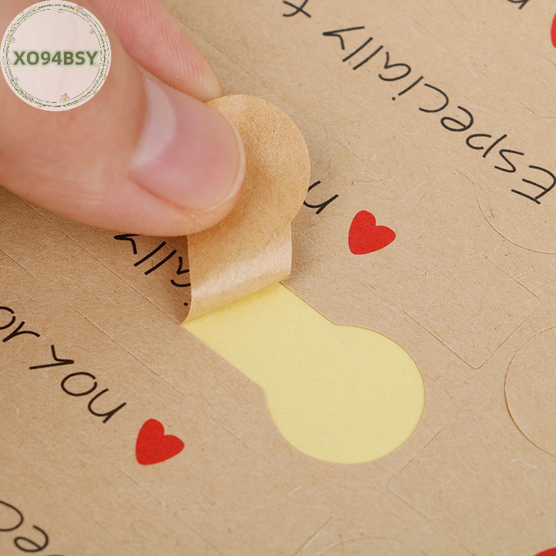 Set 100 Nhãn Dán Giấy kraft Đặc Biệt In Chữ you kraft Trang Trí Quà Tặng Vnn
