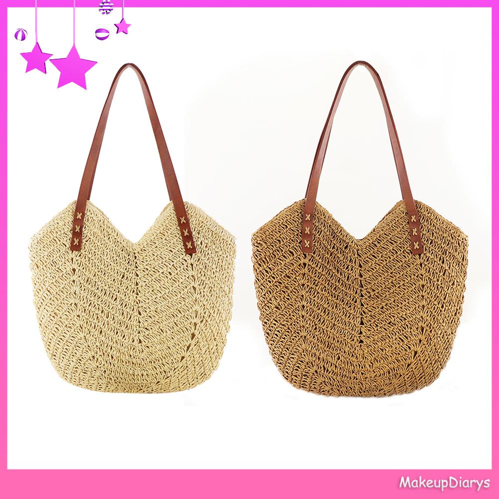 ★ Đồ Trang Điểm Trang Điểm ★ Túi Xách Đan Lát Thời Trang Hè Cho Nữ