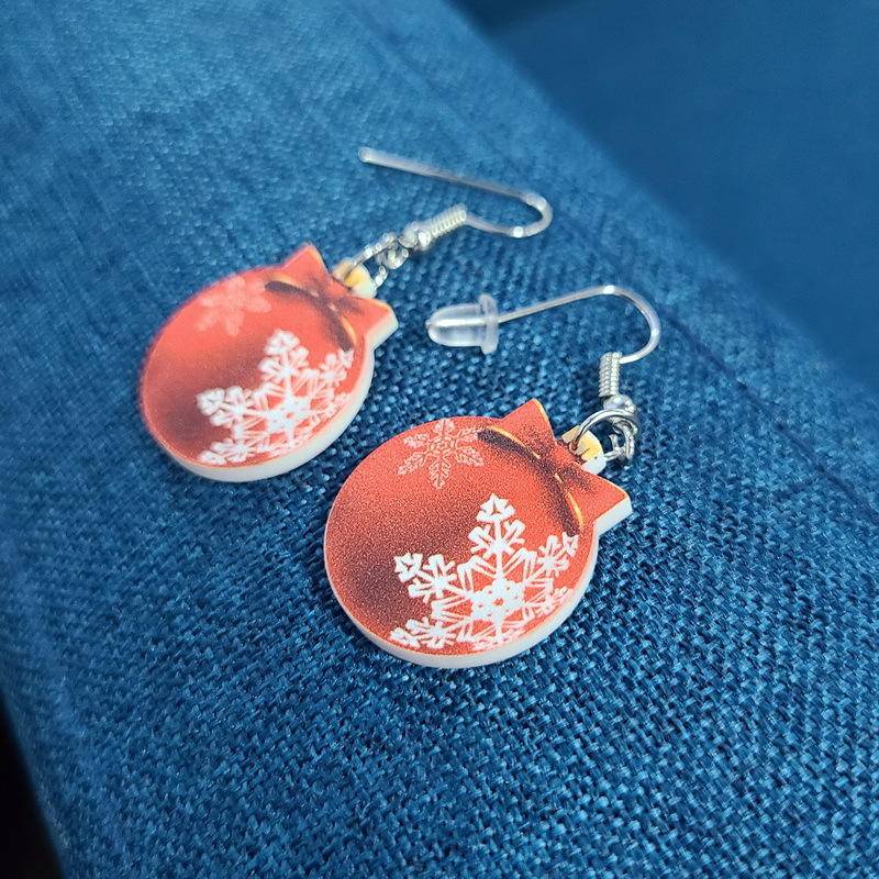 Bông Tai Hình Ông Già Noel / Xe Tải / Cây Thông / Người Tuyết Vui Nhộn