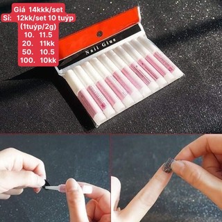 Set 10 tuýp keo dán móng nail glue