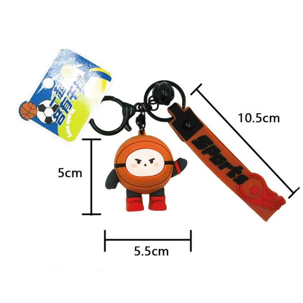 Mmluck Móc Chìa Khóa pvc mini Hình Bóng Đá / Bóng Chuyền / tennis / Bóng Rổ mini