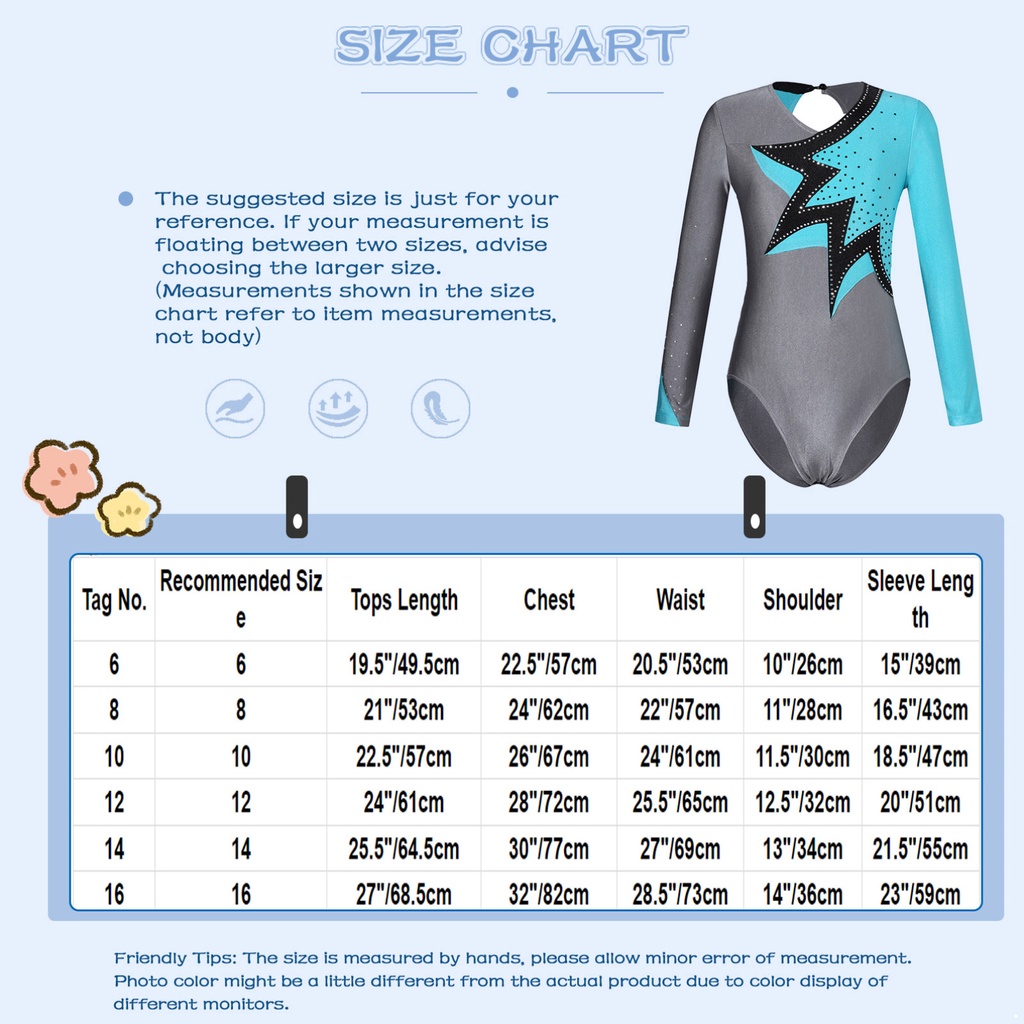 Bộ Áo Liền Quần Tay Dài Khoét Lỗ Hở Lưng Khối Màu Kim Cương Lấp Lánh Tập yoga / Gym Cho Bé Gái