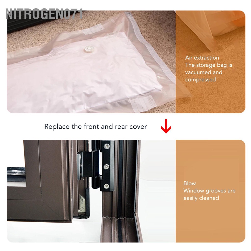 Nitrogen071 Máy Hút Bụi Ô Tô Cầm Tay Không Dây Sạc USB Mạnh Mẽ Mini Cho Gia Đình Xe Tính Văn Phòng Trắng