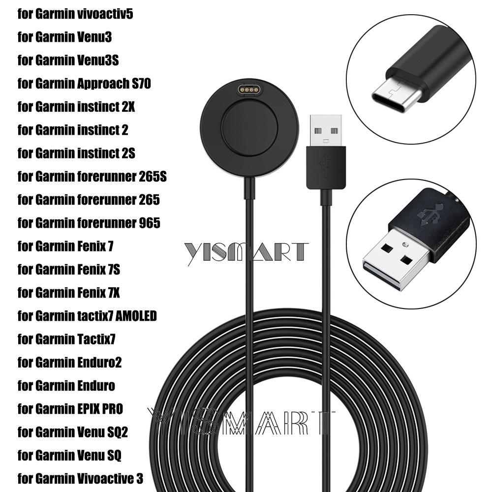 Đế Sạc Cổng usb Cho garmin venu 3 3s vivoactive 5 garmin fenix 5 plus 7 6 6x pro forerunner 965