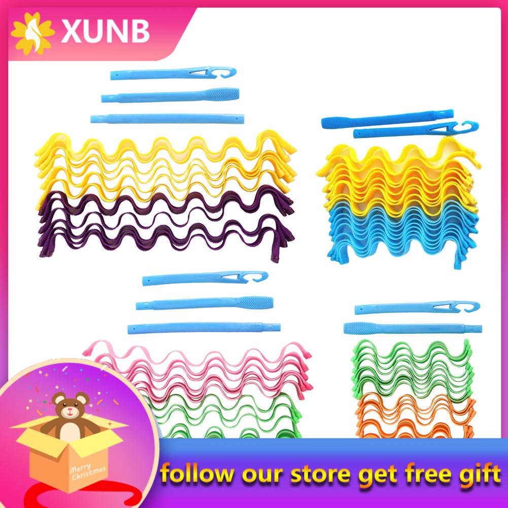 Xunb Spiral Curls Styling Kit DIY Plastic Hair Curl Roller for Women Girls Extra Long