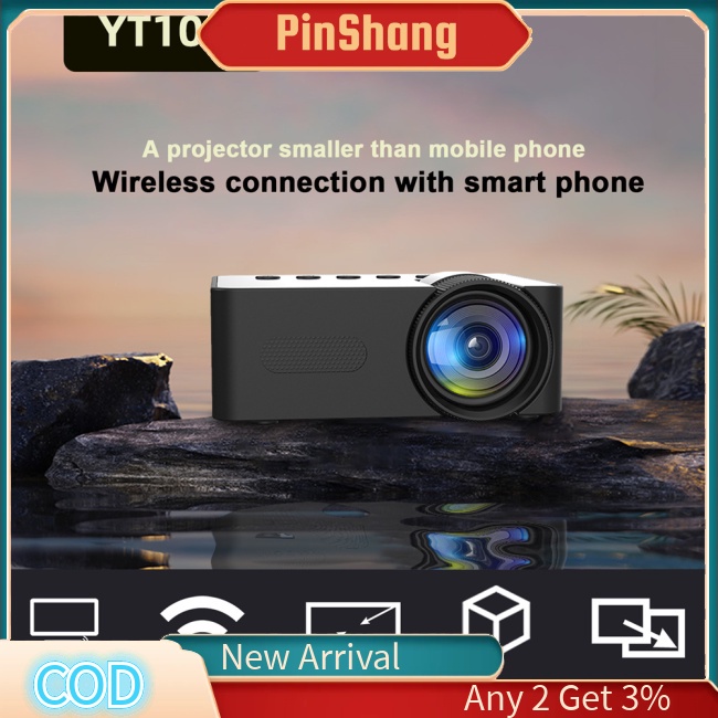 Pinshang Máy Chiếu mini yt100 Kết Nối wifi Cho Điện Thoại Thông Minh / Máy Tính Bảng