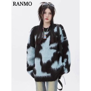Ranmo áo len áo sweater nữ áo len sweater phong cách popular minimalist ins wmy23b0mf2 46z231115