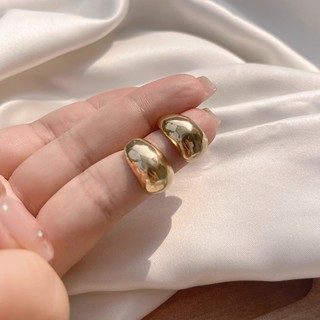 Bông tai xi mạ bạc 925 hình hạt đậu