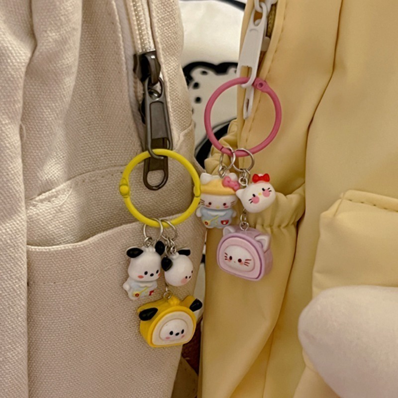 Kawaii sanrio Móc Khóa Hình Búp Bê anime kuromi melody cinnamoroll mini Dễ Thương Dùng Làm Quà Tặng Sinh Nhật Bé Gái