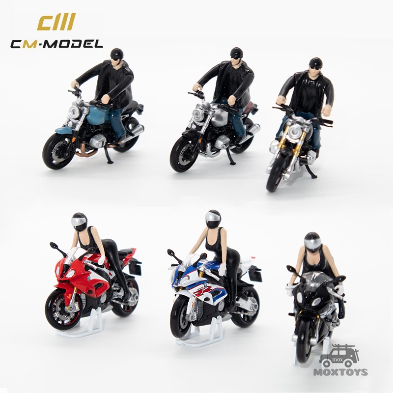 Mô Hình Xe Mô Tô CM S1000RR (Đỏ / Đen / Xanh Dương + Trắng) (Đen / Xanh Dương / Bạc)
