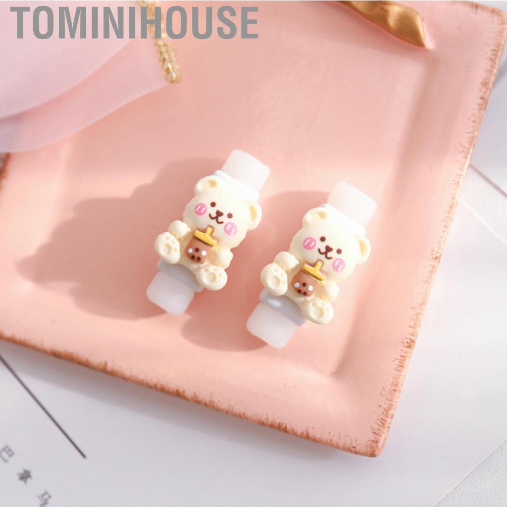 Tominihouse USB Cable Protector Cartoon Cute Phone Charging  Protective Case Accessories
