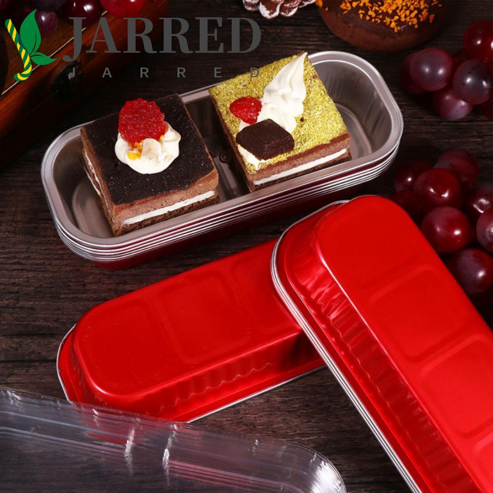 Set 10 Hộp Giấy Nhôm Đựng Bánh Chịu Nhiệt Dùng Một Lần Hình Chữ Nhật
