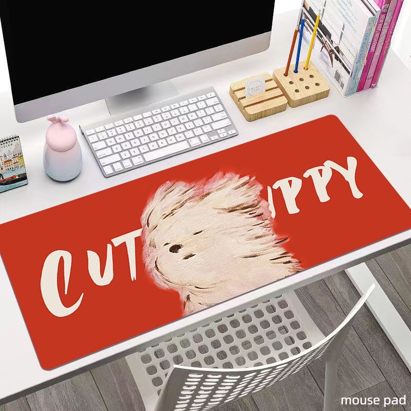 Tấm Lót Chuột Và Bàn Phím Máy Tính Chống Trượt In Hình Chú Cún Dễ Thương Tiện Dụng Cho Học Sinh / Văn Phòng