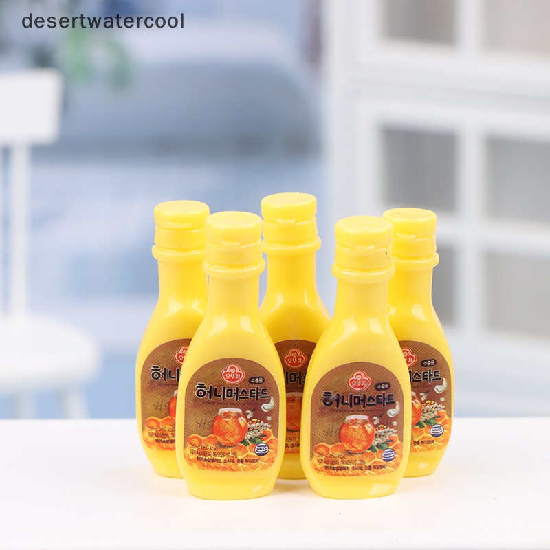 Dc Set 5 Bình Mật Ong Mini Trang Trí Nhà Búp Bê Tỉ Lệ 1: 12