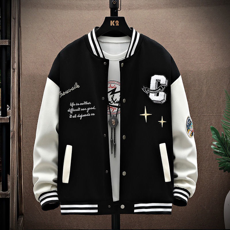 Mẫu mới áo khoác nỉ bomber logo chữ nổi bật thu đông stylemarven ao khoac nam 016