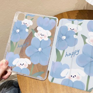 Bao Da Máy Tính Bảng Silicon In Hình Hoa tulip Cho ipad air 4 gen9 gen8 gen7 10.2 air4 air5 gen 10 10.9 pro11 2020 / 2021 Giá Đỡ